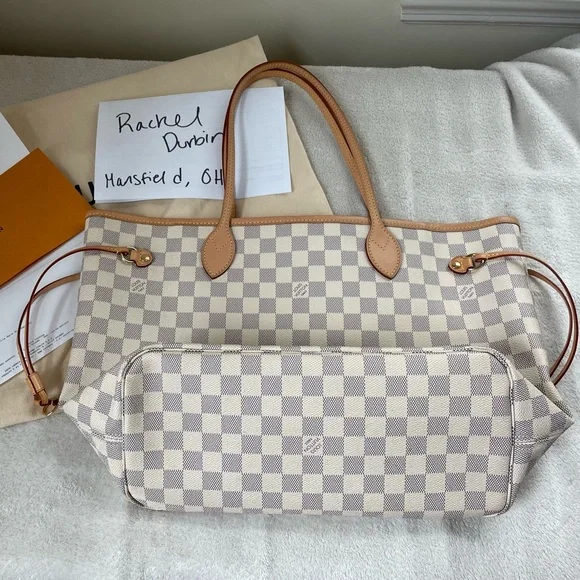 ❤️SOLD❤️ Louis Vuitton Neverfull MM in Damier Azur - Picture 4 of 10